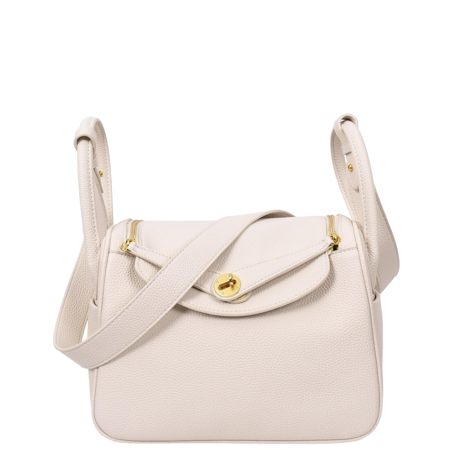 Womens Faux Leather Large Shoulder Bag Rose White