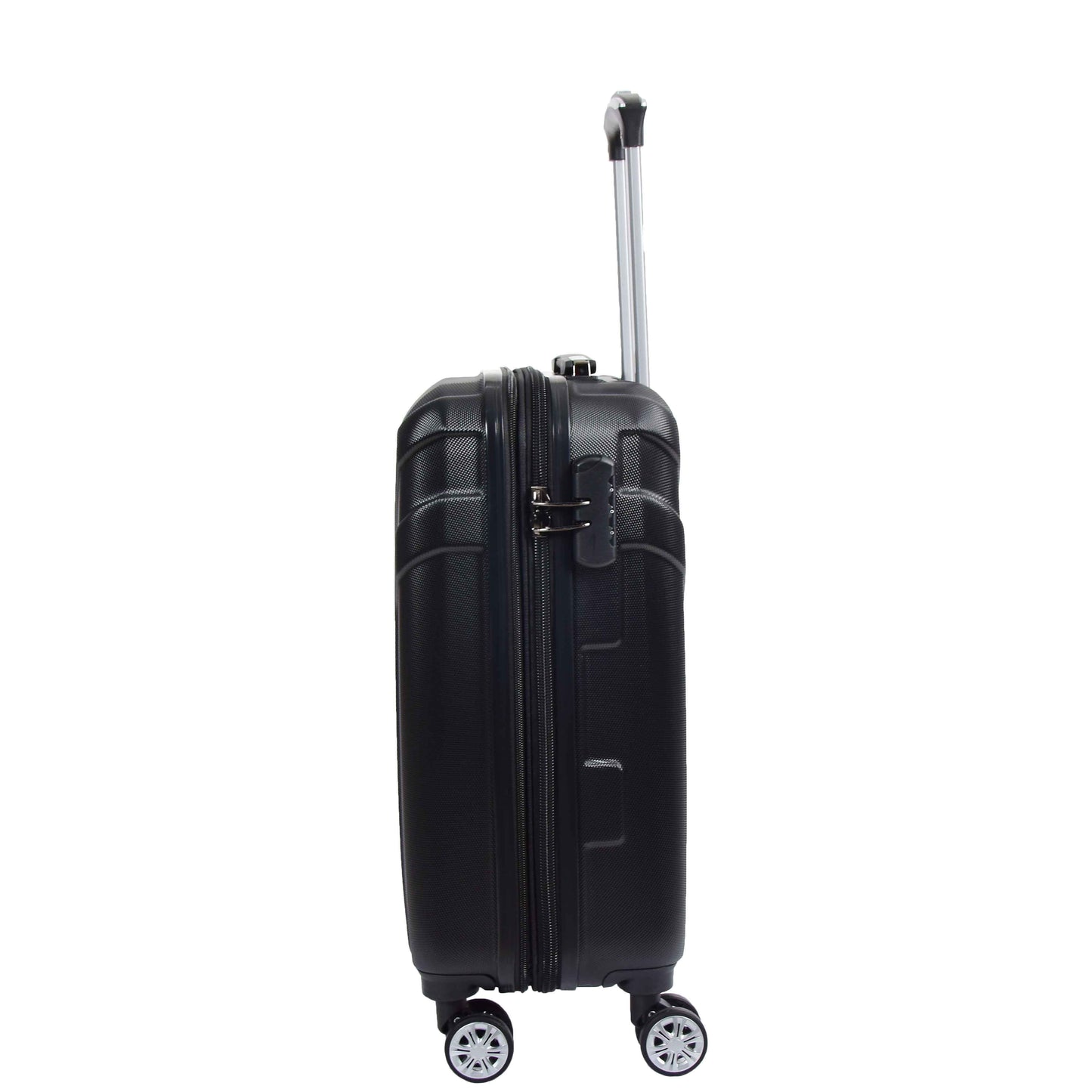 Expandable 4 Wheeled Cabin Hard Luggage Sydney Black 5