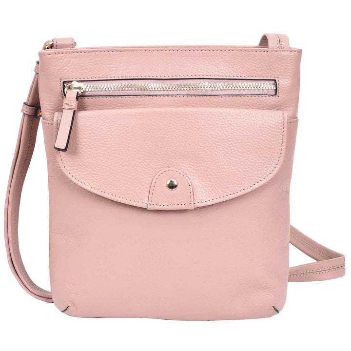 Womens Cross Body Sling Bag Leather Messenger HOL5 Woodrose 5