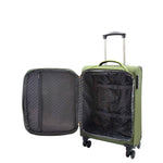 Cabin Size 4 Wheel  Hand Luggage Lightweight Soft Suitcase HL22 Green 5