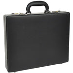 Slim Line Attache Case Black Briefcase Organiser Apex 5