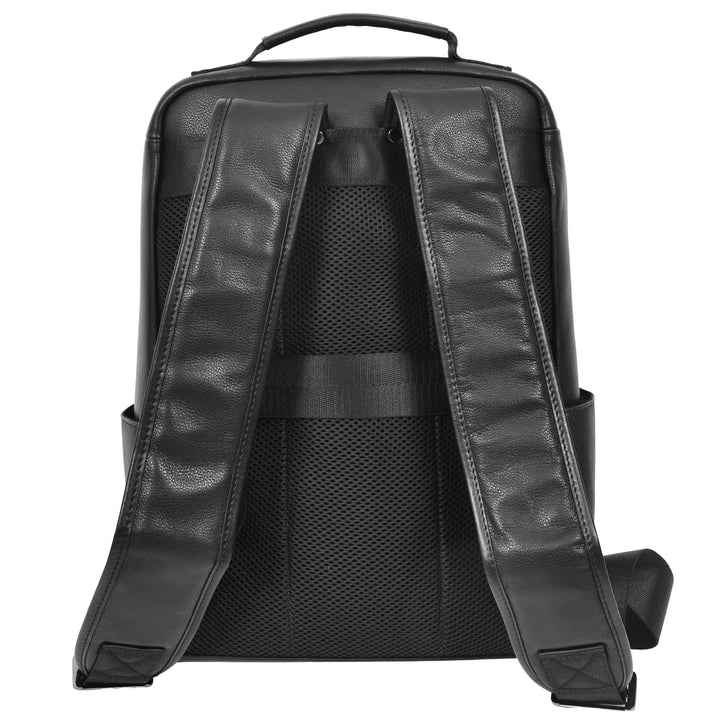 Leather Backpack Classic Laptop Rucksack Clifton Black 1