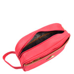 Faux Leather Toiletry Wash Bag Travel HOL8202 Red 5