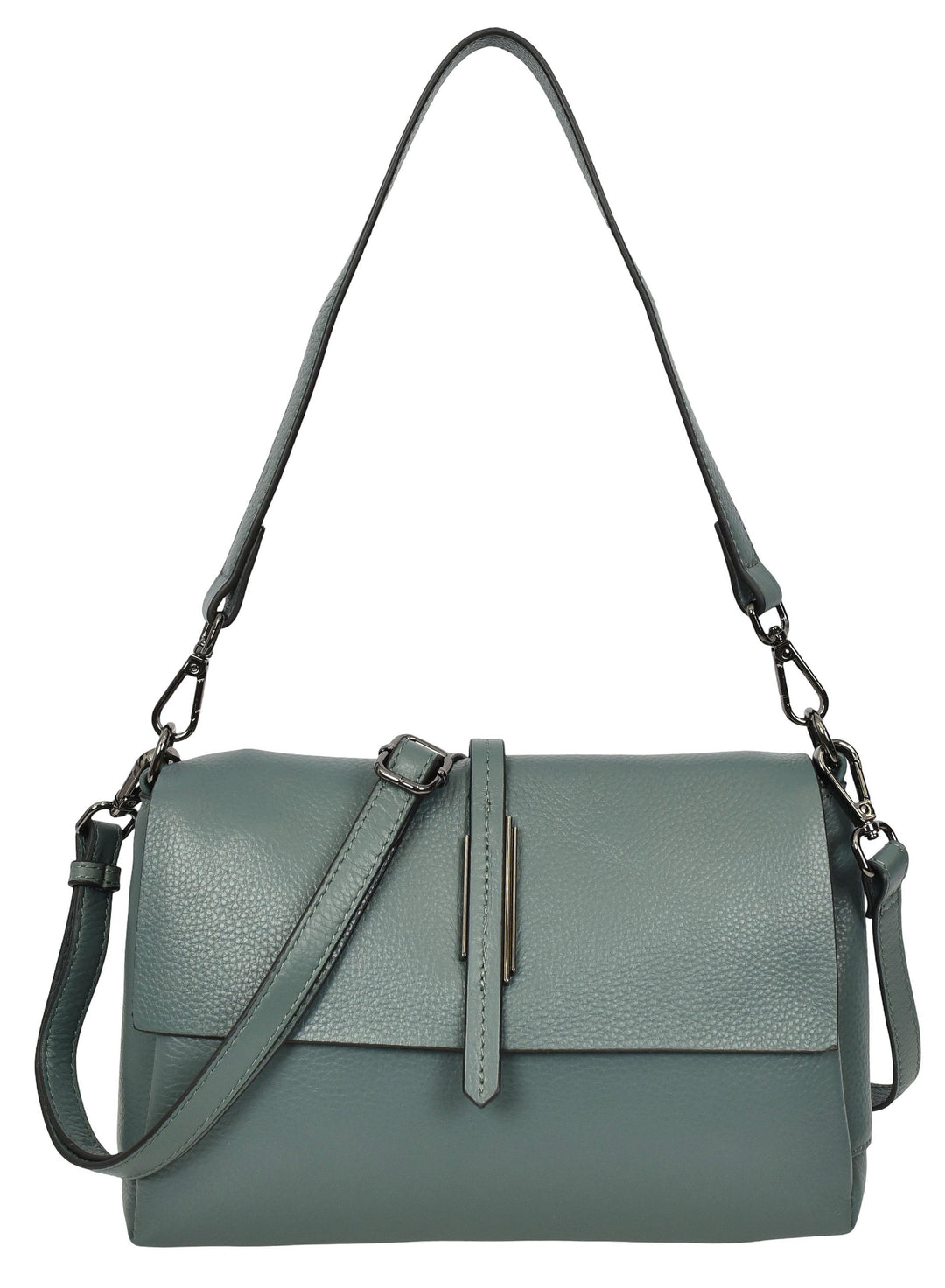 Women's Premium Leather Shoulder Bag 2-in-1 Style Handbag  Zelia Teal