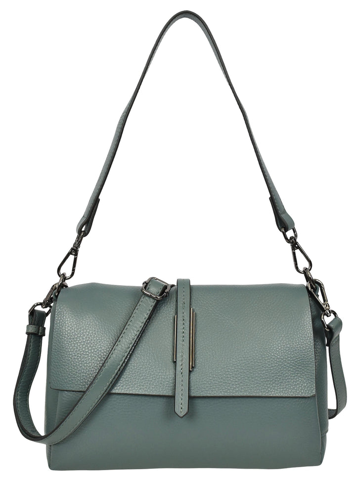 Women's Premium Leather Shoulder Bag 2-in-1 Style Handbag  Zelia Teal