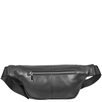 Real Leather Bum Bag Brighton Black 4