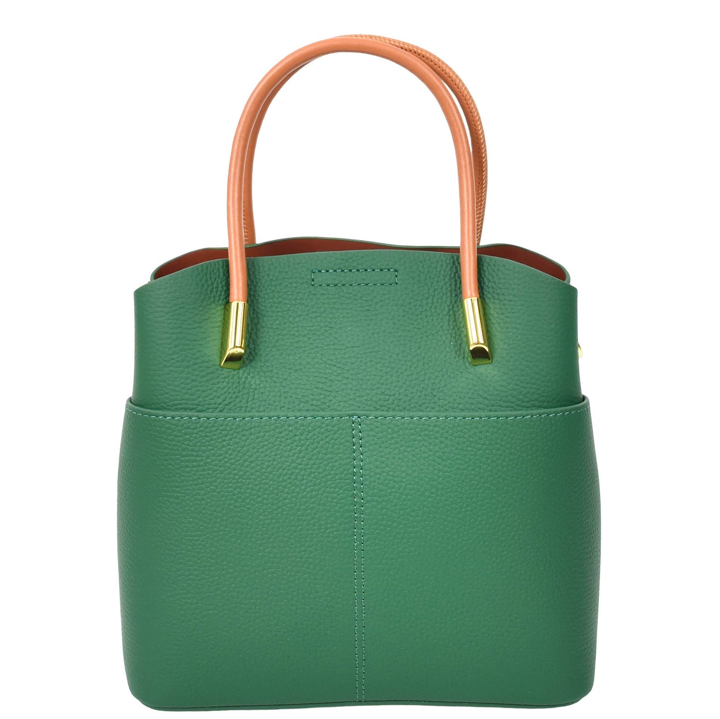 Womens Leather Top Handle Bag Ella Green 3