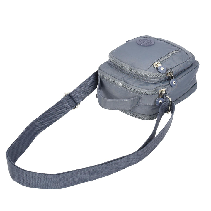 Men's Cross Body Bag Multiple Zip Compartments Lightweight Messenger Bag Shaun Blue