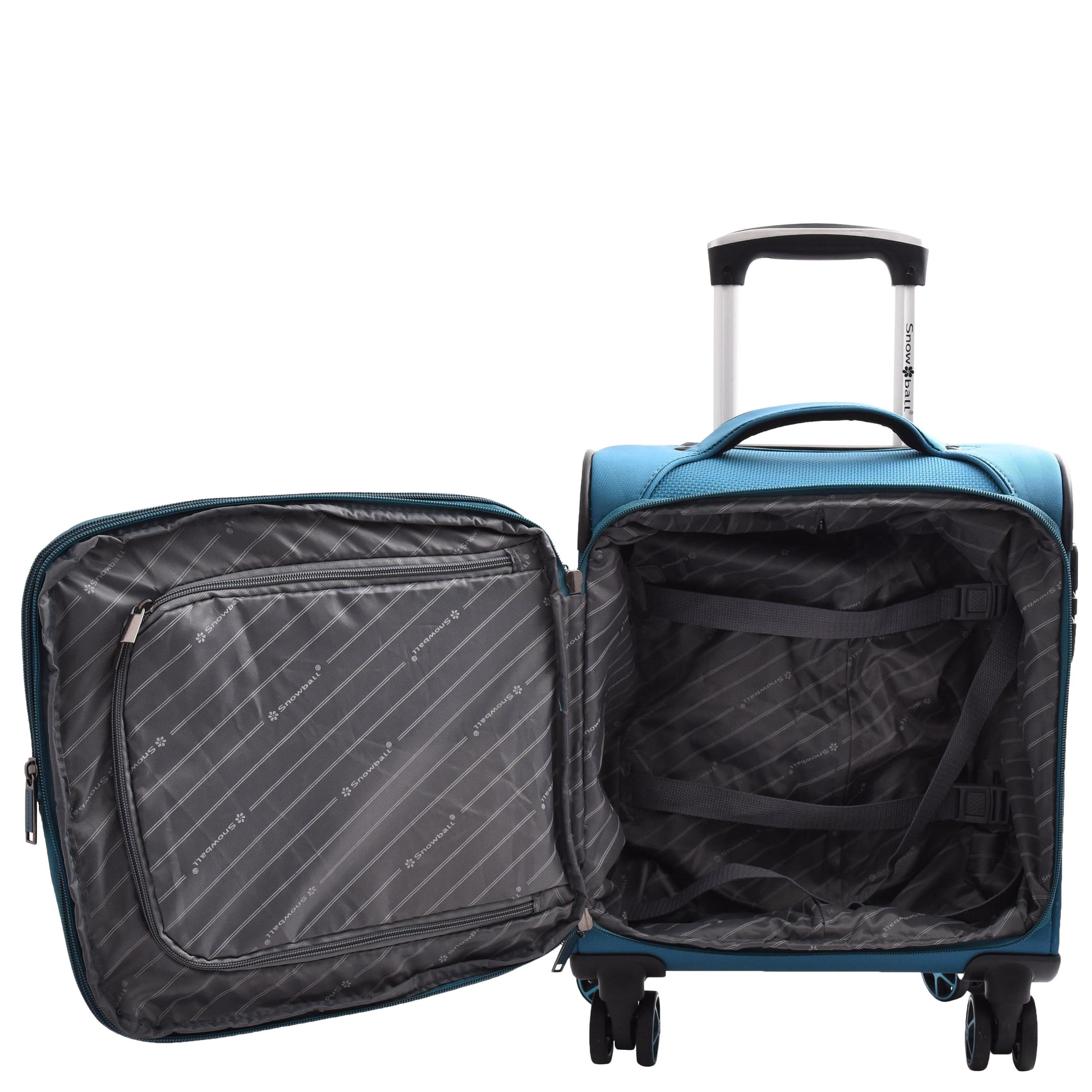 Expandable 8 Wheel Soft Luggage Japan Teal 5