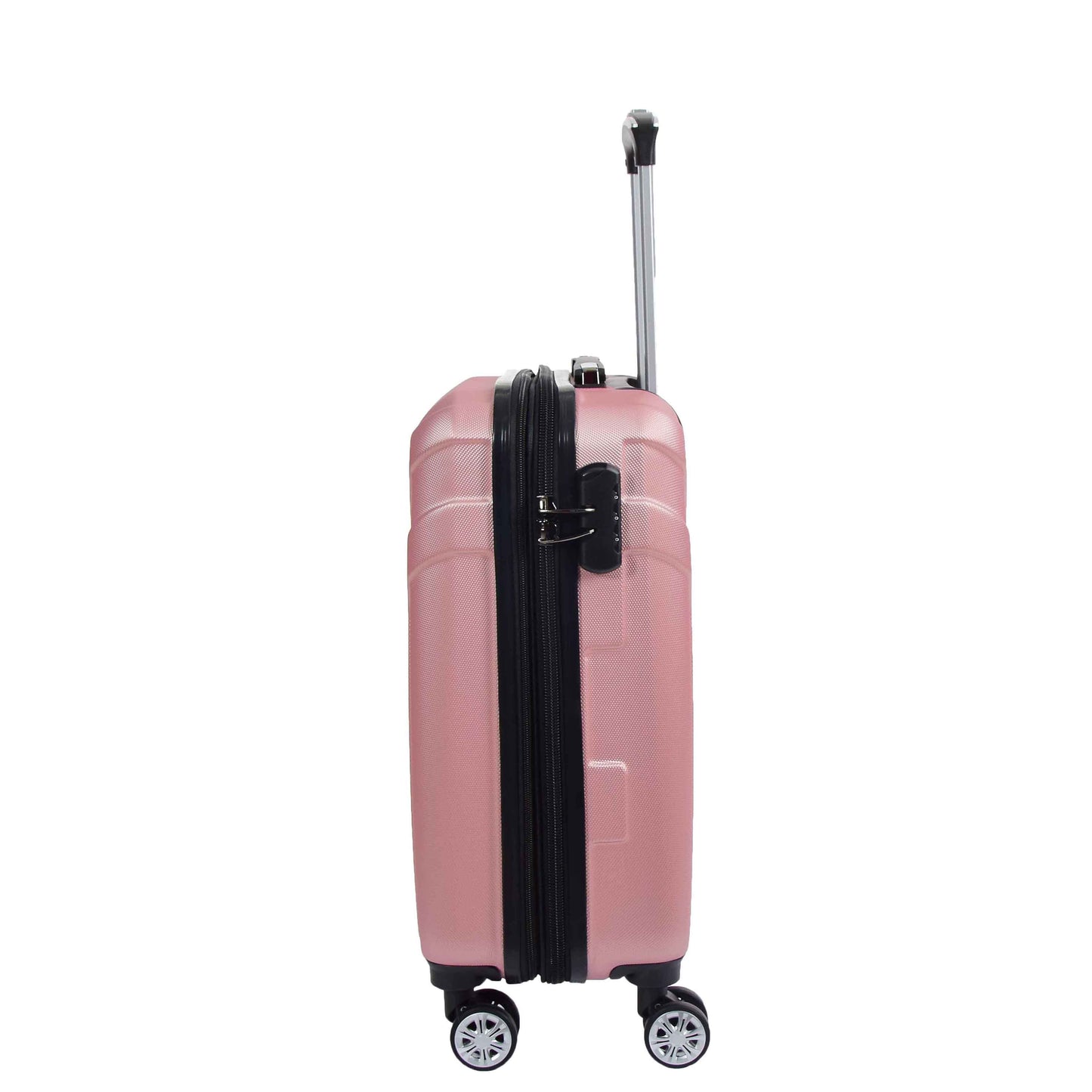 Expandable 4 Wheeled Cabin Hard Luggage Sydney Rose Gold 5