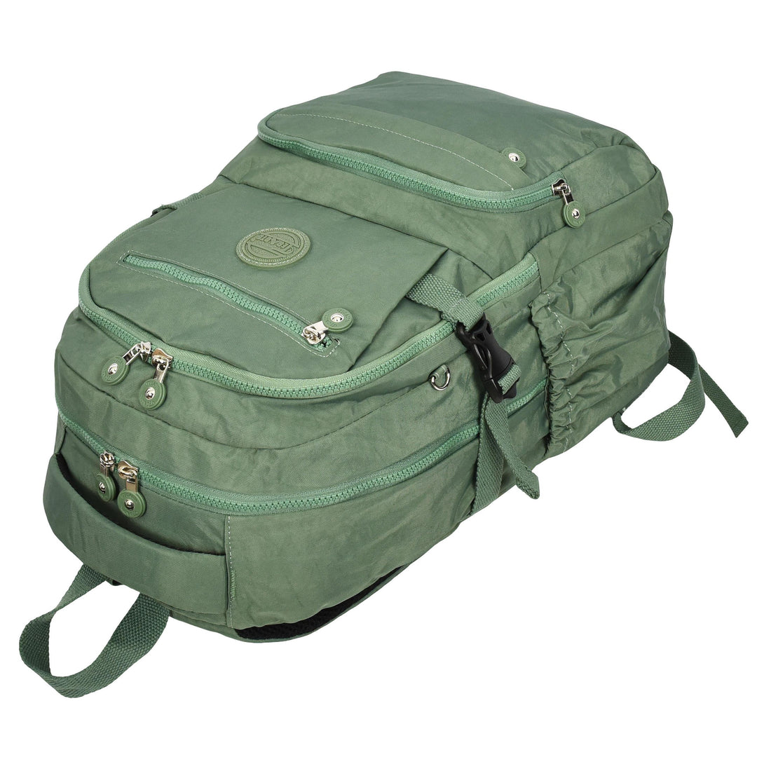 Backpack Lightweight Multiple-Compartment Rucksack with Spacious Storage Casual Use Daypack Colindale Green