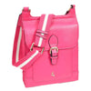 Womens Cross Body Leather Messenger Travel Bag HOL33 Pink 5