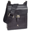 Womens Cross Body Leather Messenger Travel Bag HOL33 Black 5