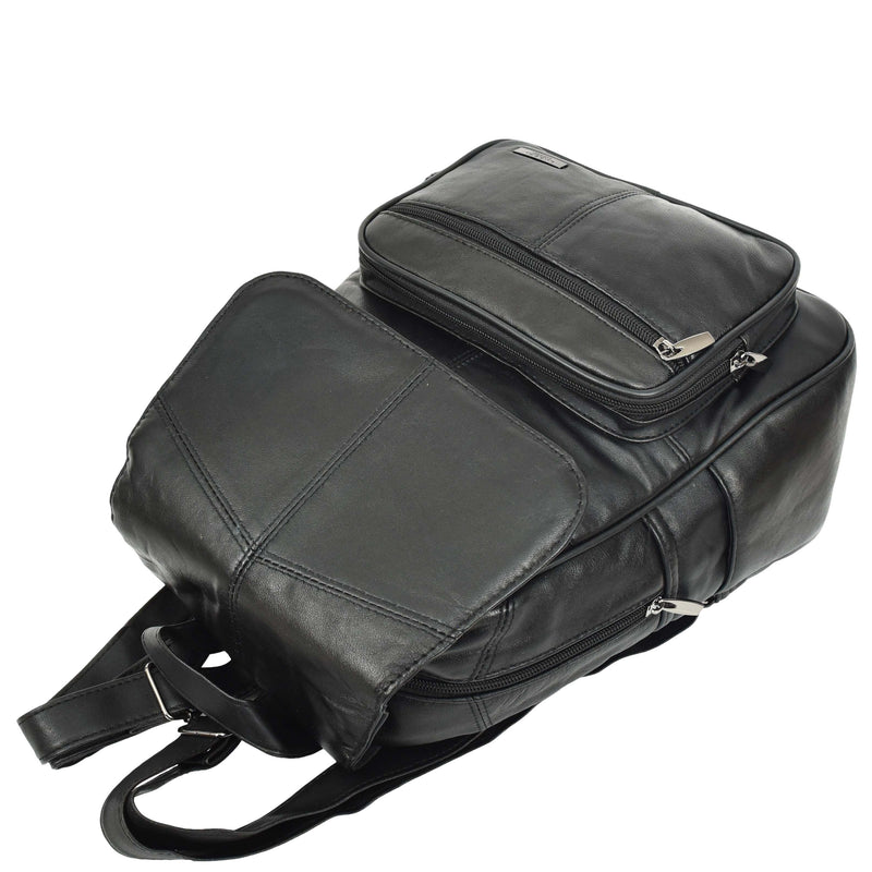 Real Leather Backpack For Women Daypack Organiser Bags HOL0791 Black 5