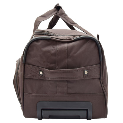 Lightweight Mid Size Holdall with Wheels HL452 Brown