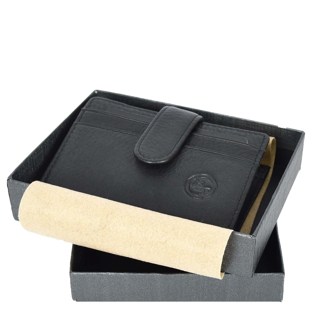 Genuine Leather Credit Card Holder Accordion Card Case Style Wallet Arosa Black-7