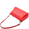 Womens Real Leather Shoulder Zip Bag Small Size Handbag Chloe Red 6