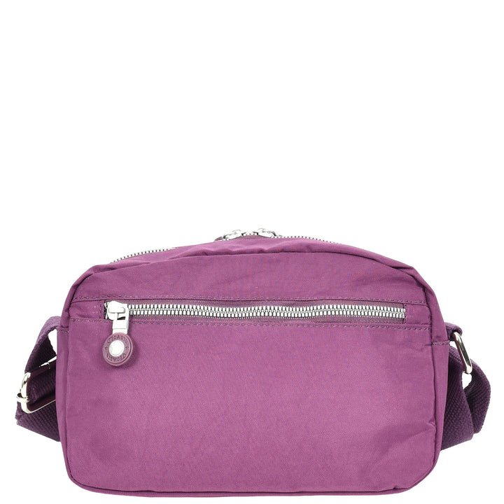 Womens Small Cross Body Bag Travel Organiser Sling Pouch Anya Purple