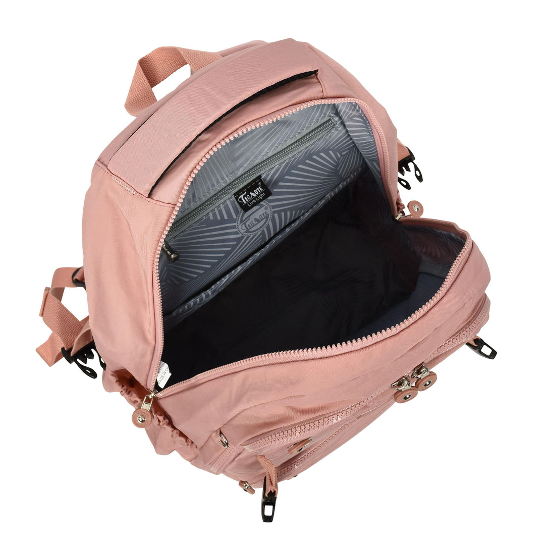 Backpack Lightweight Multiple-Compartment Rucksack with Spacious Storage Casual Use Daypack Colindale Pink