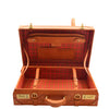 Real Leather Antique Travel Steamer Trunk HOL1188 Tan 4