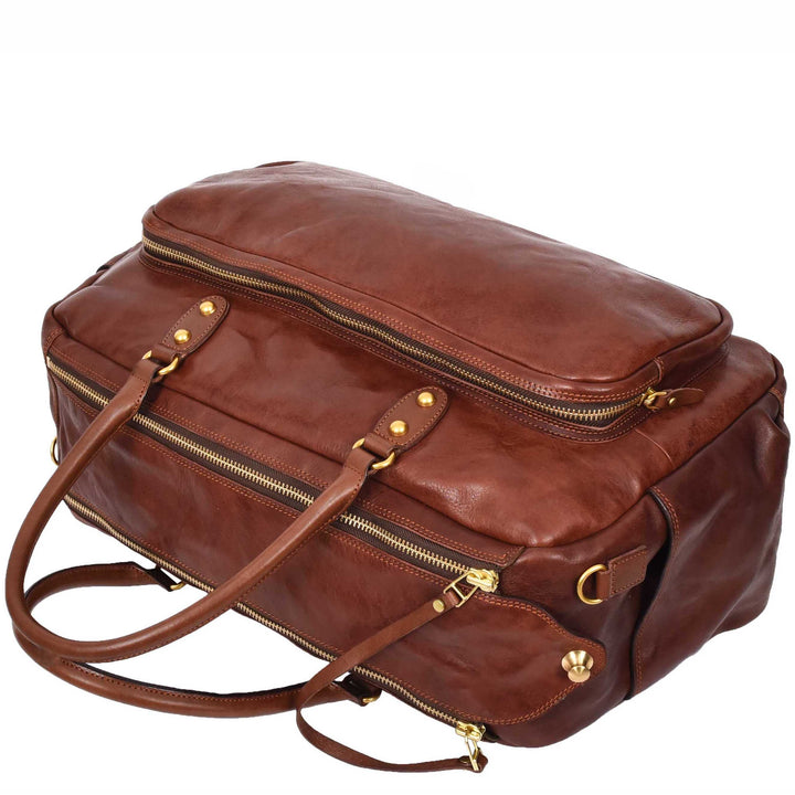 Genuine Leather Large Size Holdall Travel Duffle Bag HOL716 6