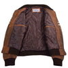 Mens Real Leather Bomber Zip up Detachable Hoodie Jacket Dallas Cognac 6