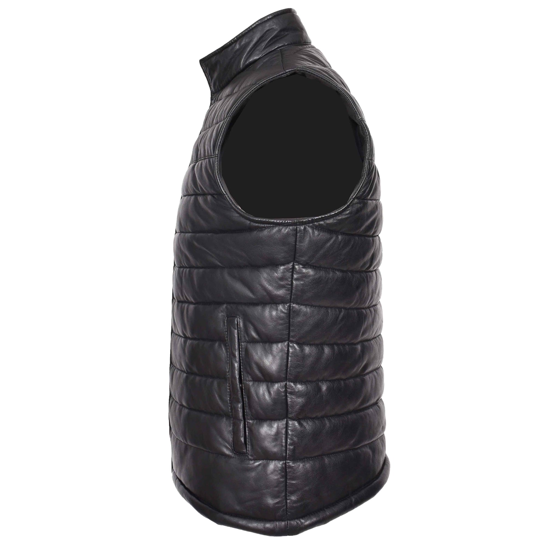 Mens Leather Puffer Waistcoat Body Warmer Vest House of Leather