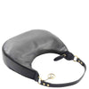 Womens Classic Leather Shoulder Hobo Bag BRUGES Black 6