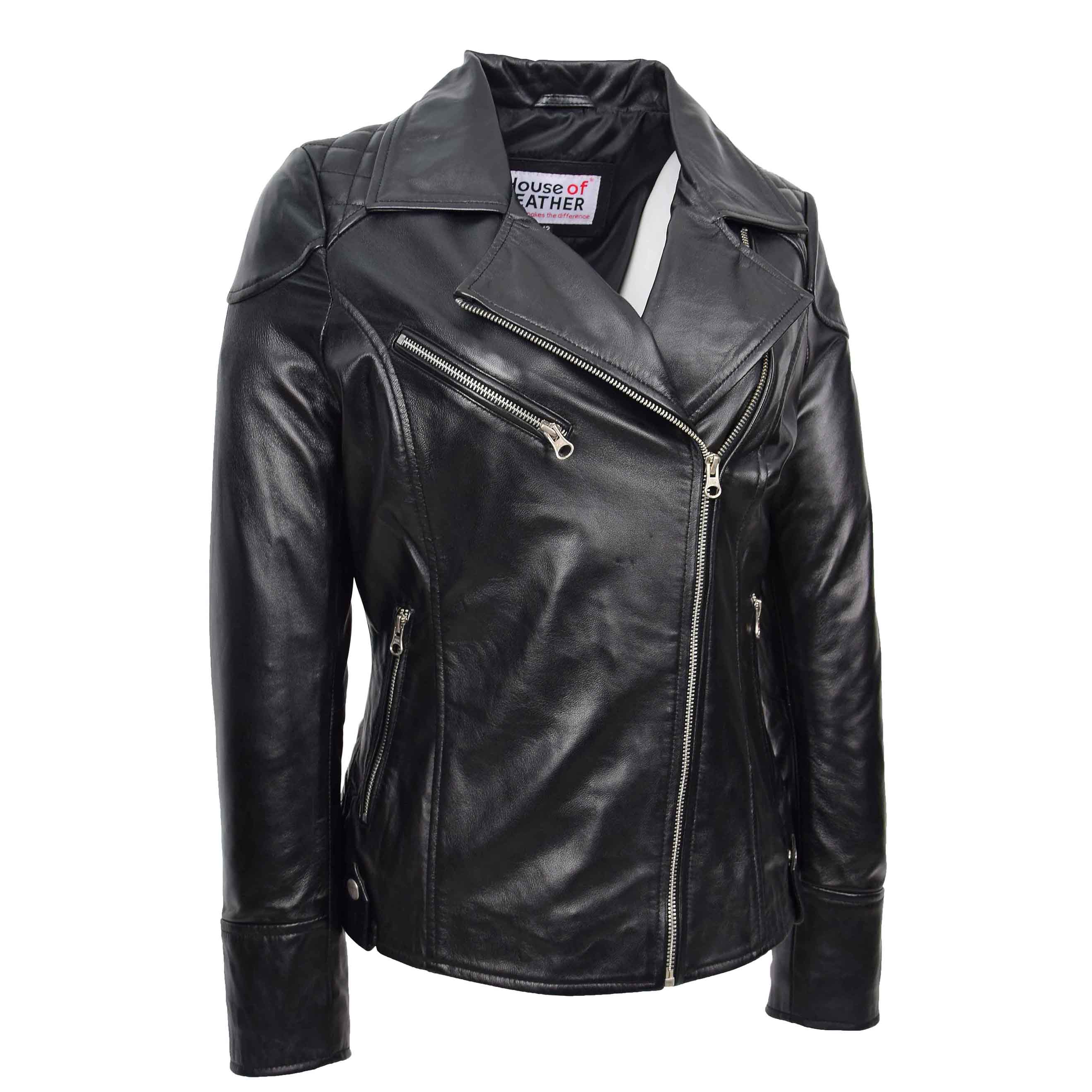 Michael kors women's black leather motorcycle jacket best sale