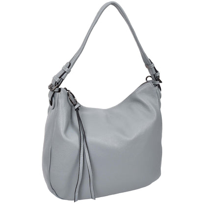 Womens Real Leather Hobo Style Handbag Diana Blue 2