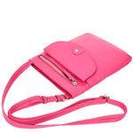Womens Cross Body Sling Bag Leather Messenger HOL5 Pink 7