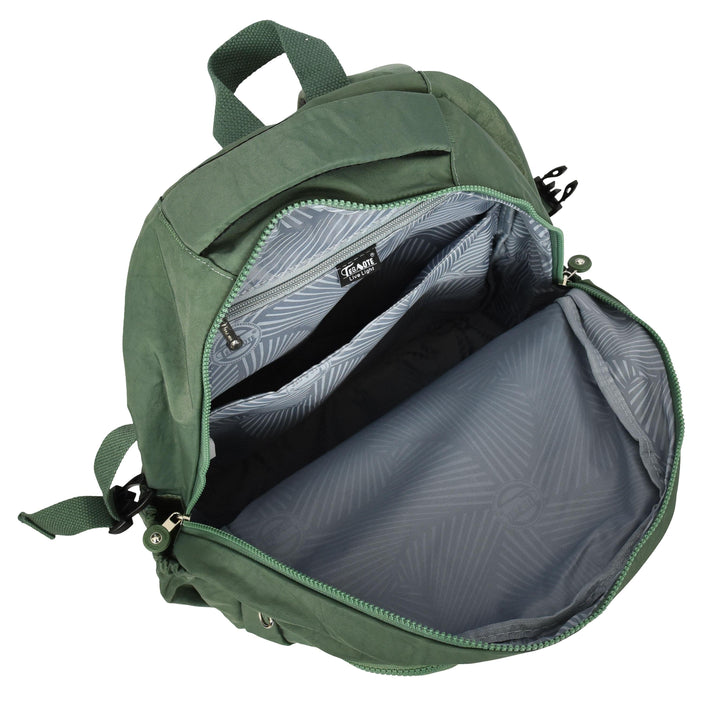 Backpack Lightweight Multiple-Compartment Rucksack with Spacious Storage Casual Use Daypack Colindale Green