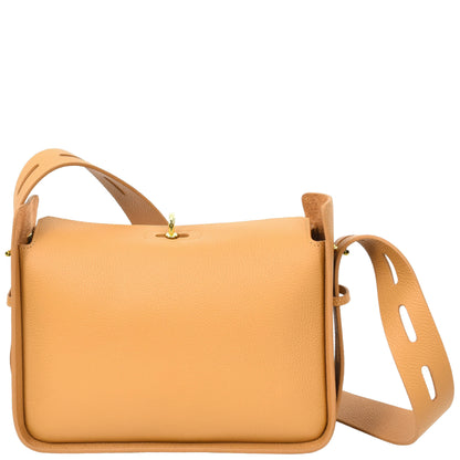 Womens Real Leather Classic Shoulder Bag Penelope Tan