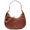 Womens Classic Leather Shoulder Hobo Bag Bruges Chestnut 4