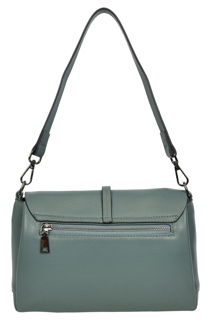Women's Premium Leather Shoulder Bag 2-in-1 Style Handbag  Zelia Teal