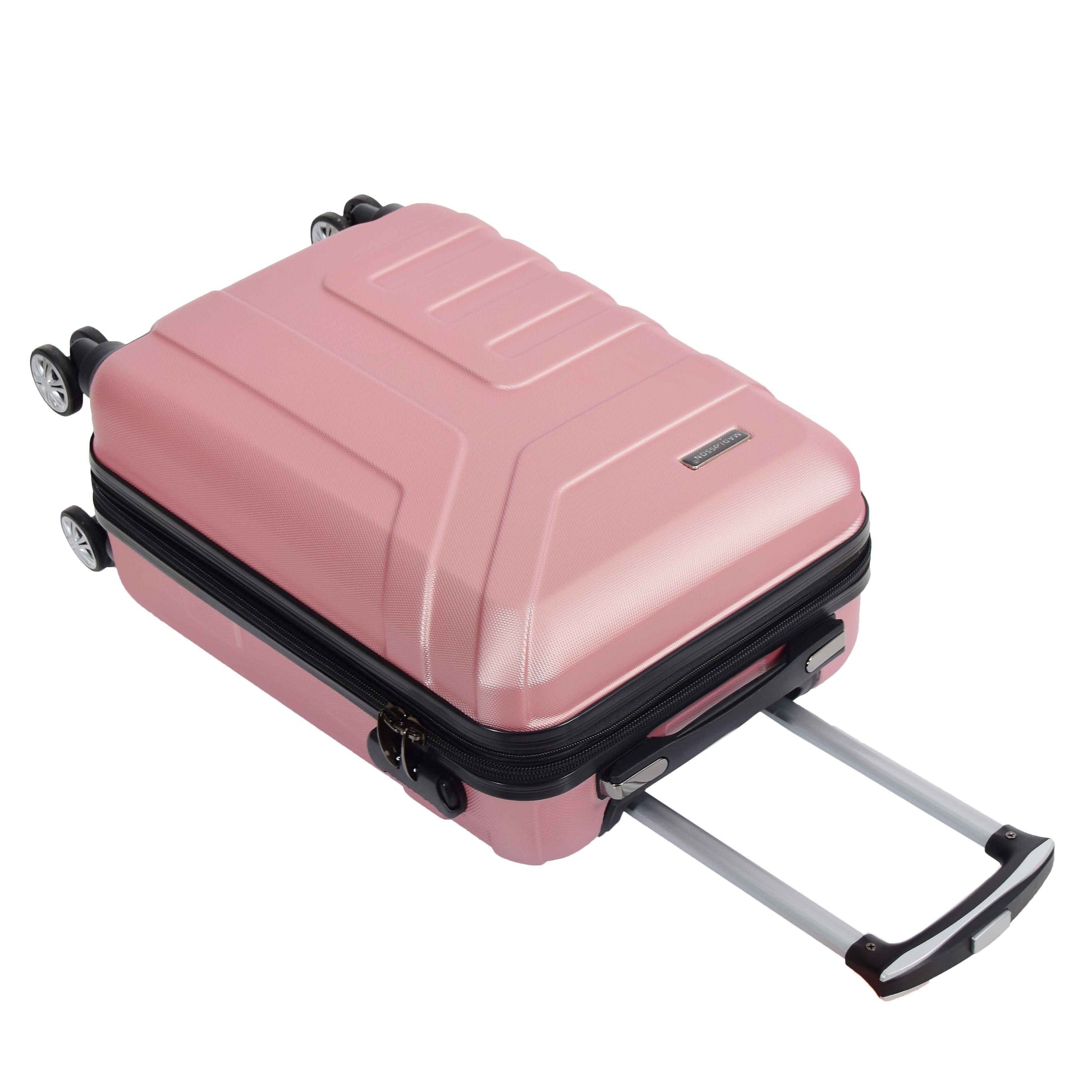 Expandable 4 Wheeled Cabin Hard Luggage Sydney Rose Gold 6