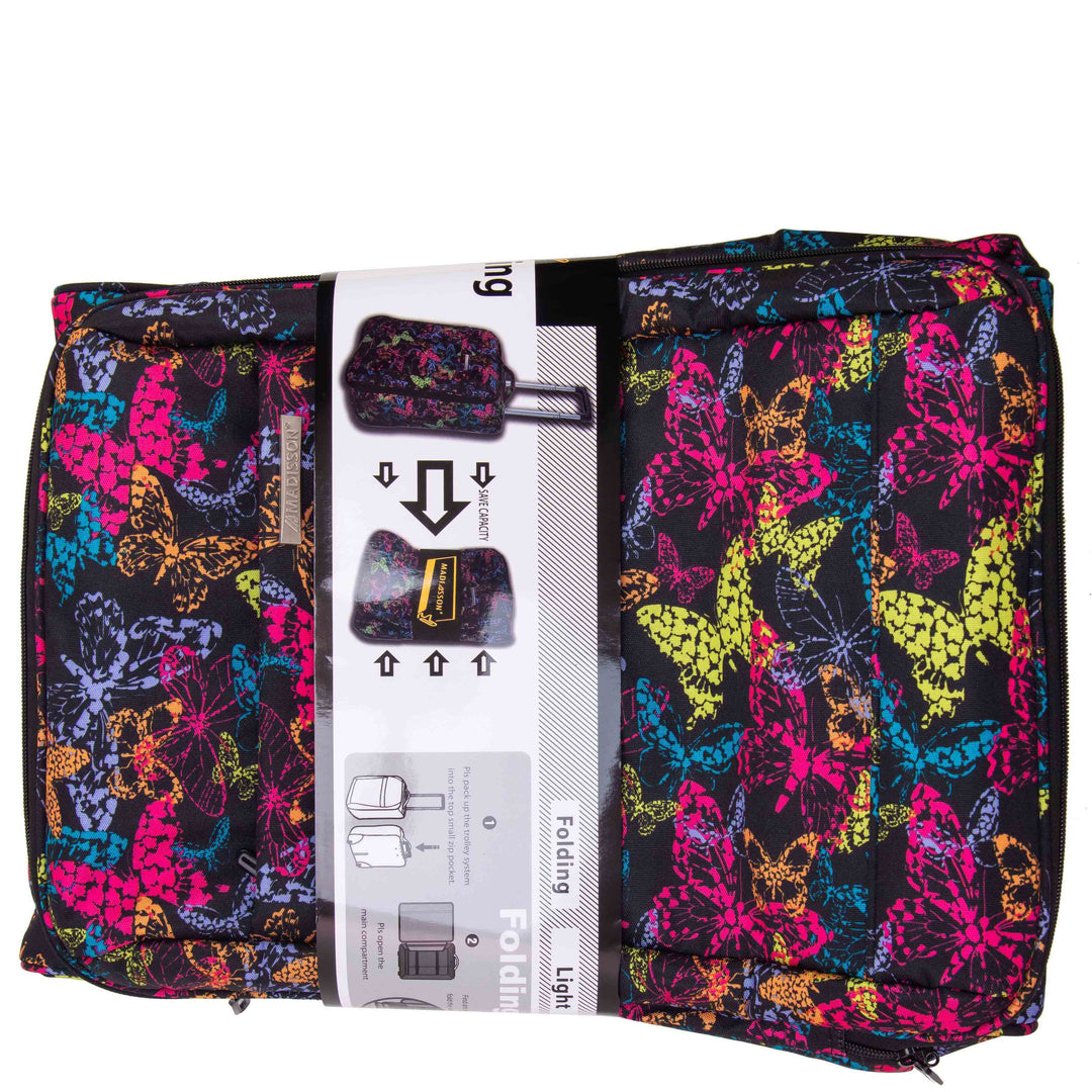 Soft Wheeled Luggage Printed Designs Voyra Butterfly 6