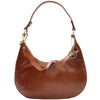 Womens Classic Leather Shoulder Hobo Bag Bruges Cognac 6