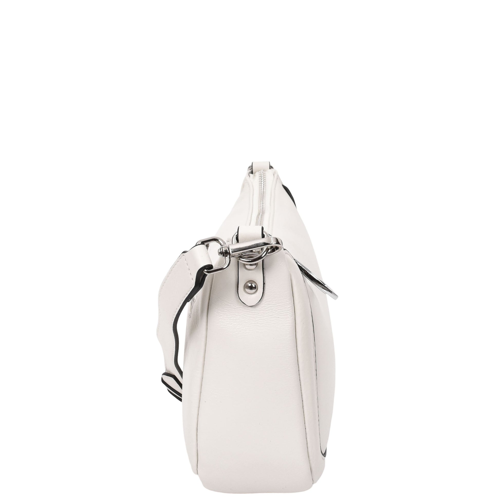 Womens Leather 2-in-1 Cross Body Handbag Aurora White 3