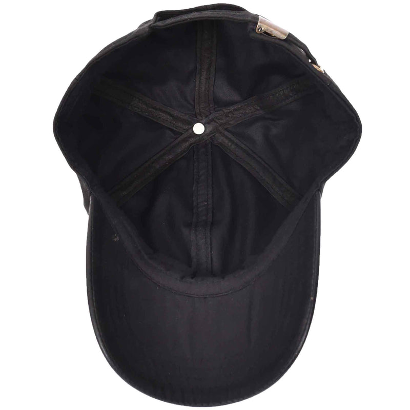 Classic Hat Leather Canvas Baseball Cap Black 5