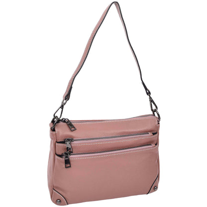 Womens Leather 2-in-1 Cross Body Shoulder Bag Olivia Rose 2