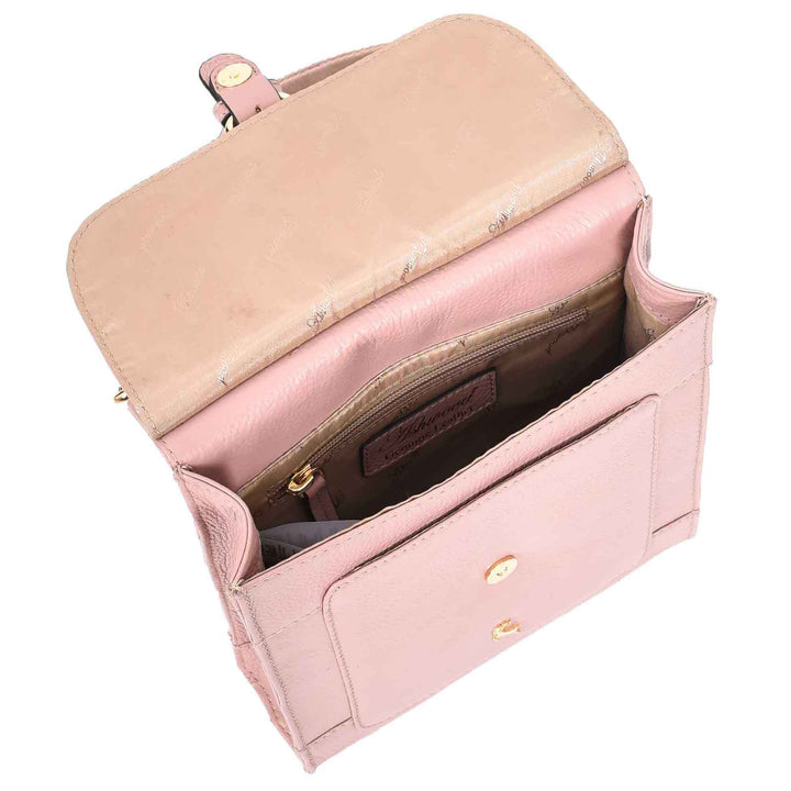 Womens Cross Body Leather Messenger Travel Bag HOL33 Woodrose 6