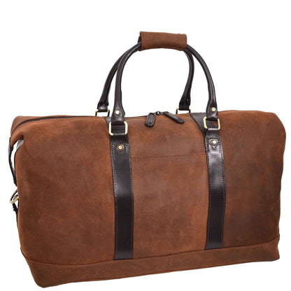 Real Leather Large Size Holdall Duffle Bag Vintage Brown HOL788 6