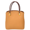 Womens Leather Top Handle Bag Ella Tan 1