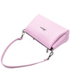 Womens Real Leather Shoulder Zip Bag Small Size Handbag Chloe Lilac 6