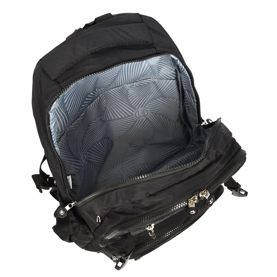Backpack Lightweight Multiple-Compartment Rucksack with Spacious Storage Casual Use Daypack Colindale Black