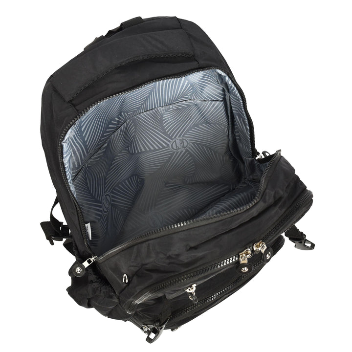 Backpack Lightweight Multiple-Compartment Rucksack with Spacious Storage Casual Use Daypack Colindale Black