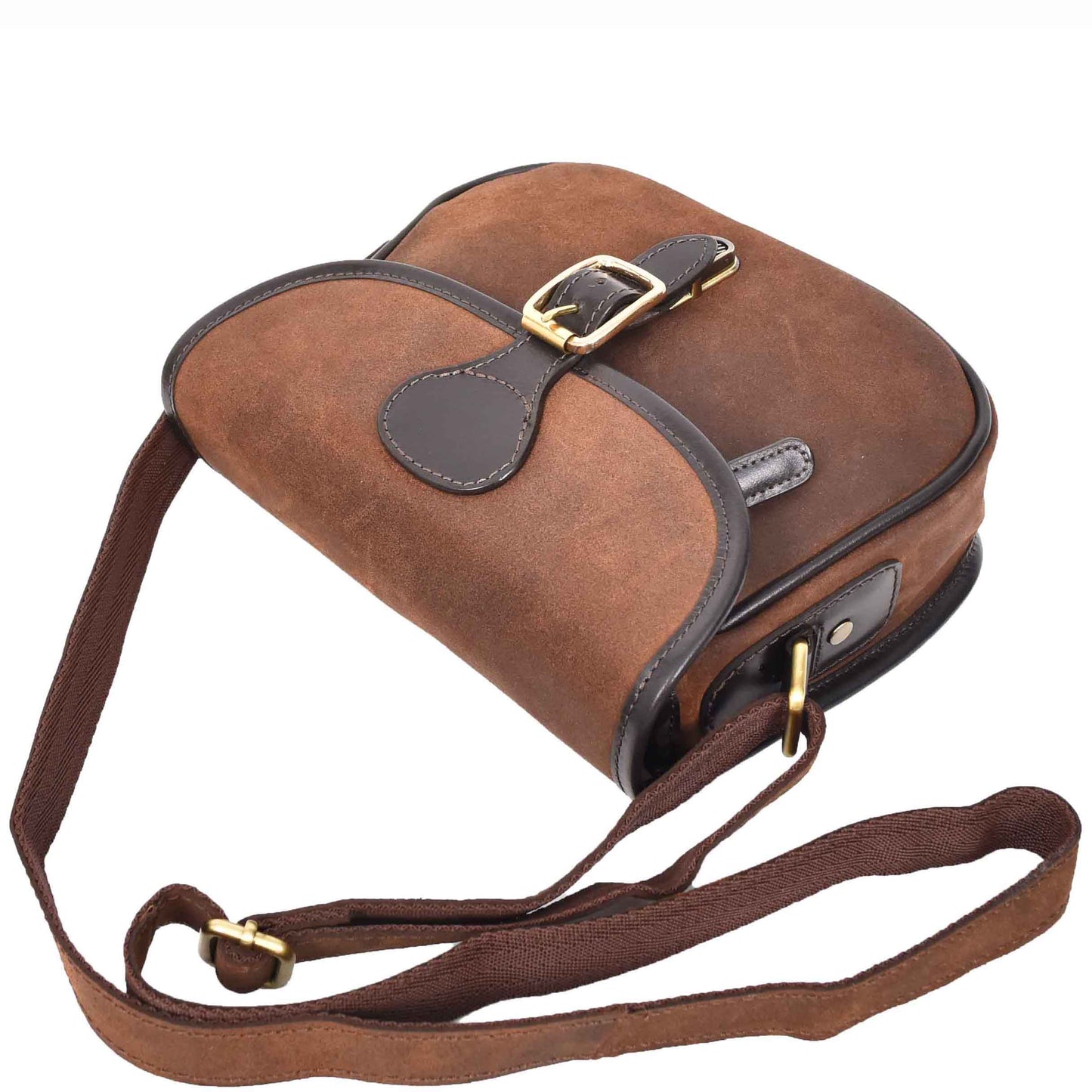 Womens Classic Saddle Bag Leather Oily Brown Shoulder Handbags Penny 6