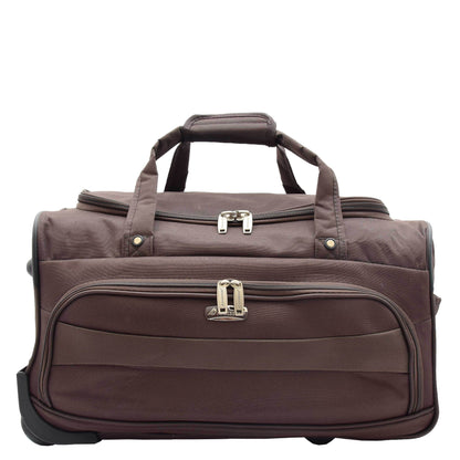 Lightweight Mid Size Holdall with Wheels HL452 Brown