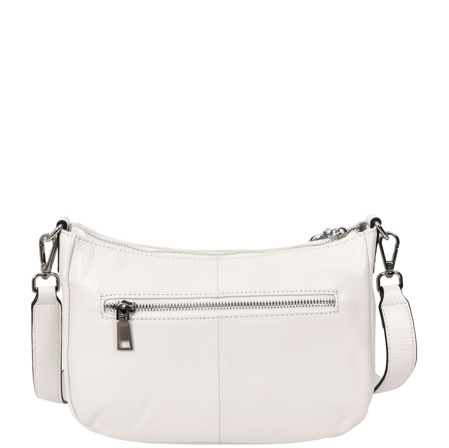 Womens Leather 2-in-1 Cross Body Handbag Aurora White 4